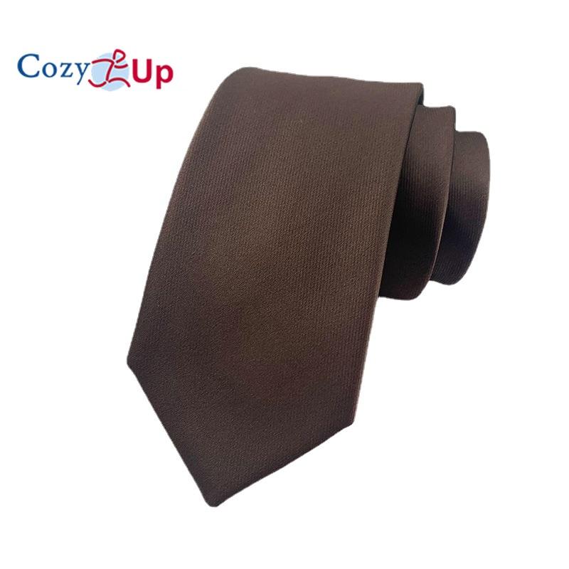 Cozy Up Solid Color Tie Men Thin and Narrow Version Formal Dress Business Wedding 148x6x3.5cm