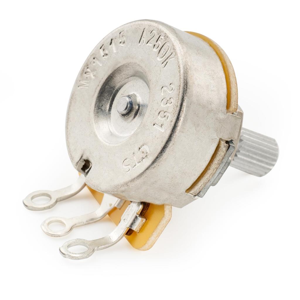 CTS 450 A250K Потенциометр с коротким раздельным валом для электрогитары, бас-гитары, 1/4", 10%, A-кривая (Набор 10)