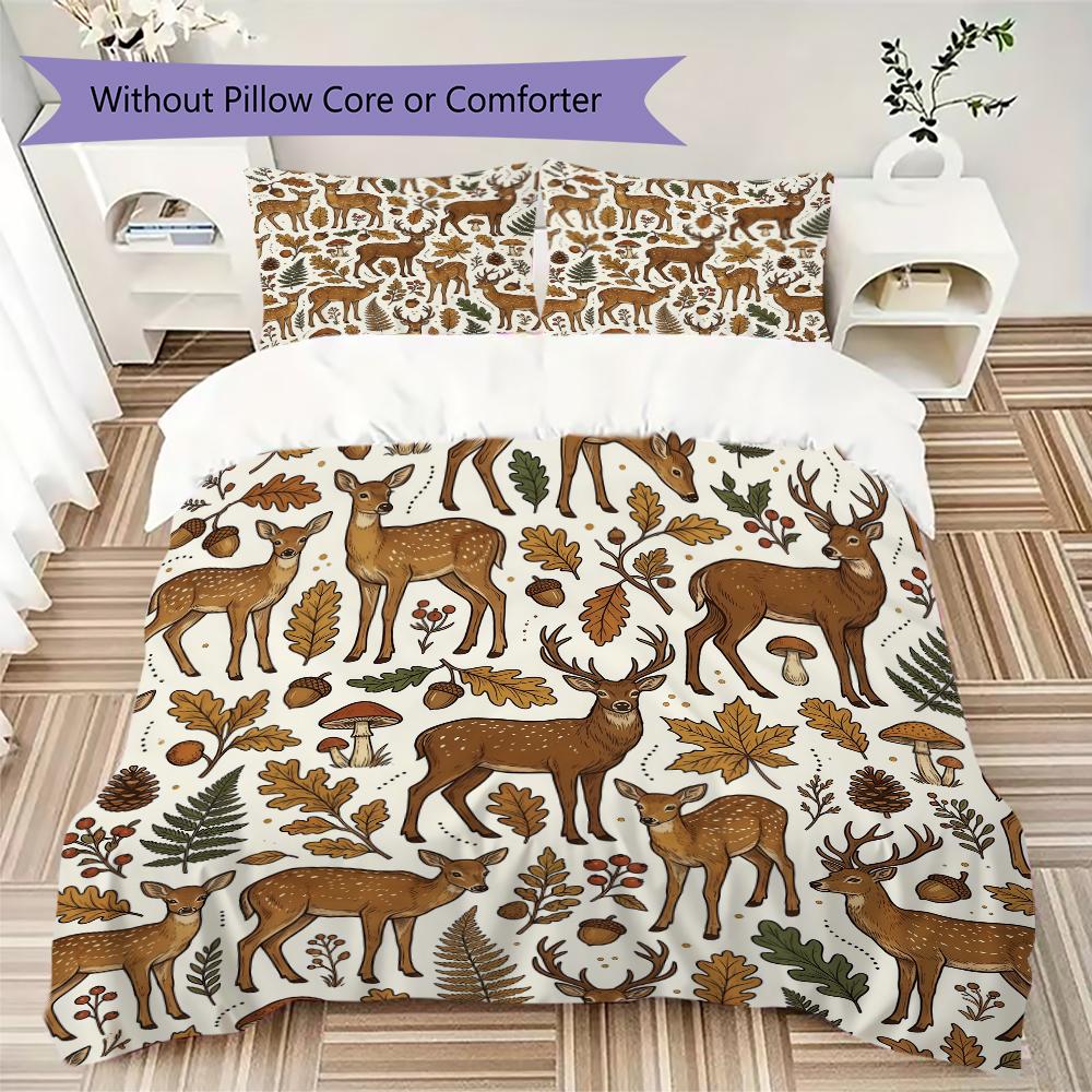 All Over Pattern Bedding uilt Set uilt Cover Pillowcase Home Decoration Birthday Gift (1 * duvet cover + 2 * pillowcase without core)