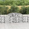 VidaXL Curved Gabion Baskets 4 Pcs 300x30x80/100 Cm Galvanized Iron, Gabion, Gabion Cage, Gabion Wall Basket, Wall 3146505