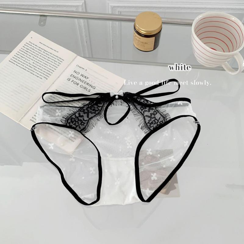 Сексуальные тонкие чулки с крестообразным ремешком для женщин с кружевными трусиками, сетчатыми краями для девочек, трусики с низкой талией, тонкие треугольные трусики для женщин