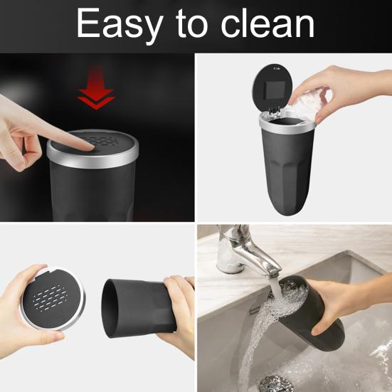 Полезный автомобильный мусорный бак, нажимная крышка, износостойкий, многофункциональный