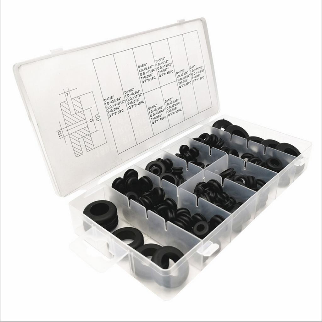 180Pcs Rubber Grommets Sealing s Assortment of Rubber Washers for Wires Plugs Cables