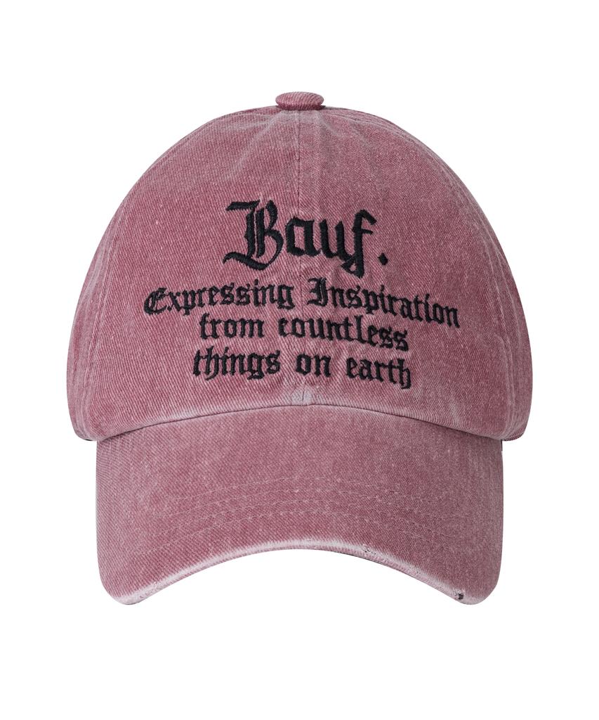 BAUF B Винтажная стираная бейсболка [Стираный розовый]