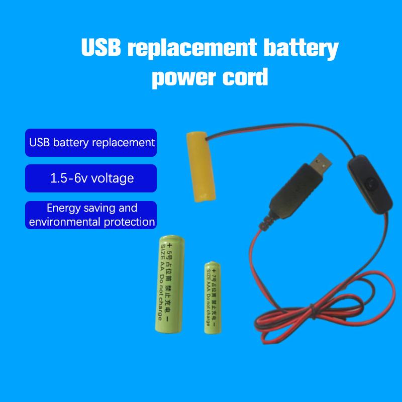 Адаптер Dummy Battery с USB-питанием, кабель-переключатель, замена батарей для пультов, камеры, игрушек, светодиодной ленты