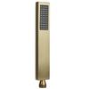 G1/2 Flat   Shape Shower Hd HandHeld Full Copper Shower Sprayer for Bathroom(Brushed Gold )
