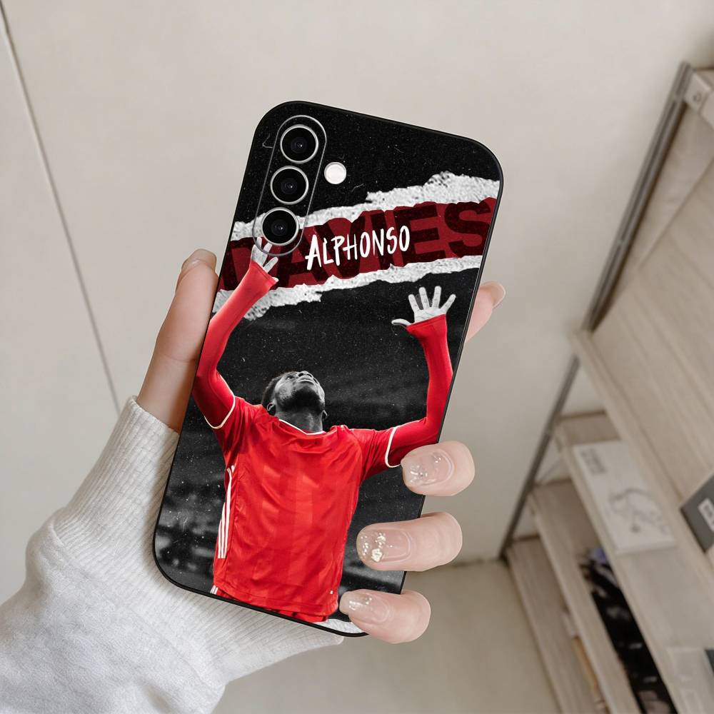 Чехол для телефона A-Alphonso Davies для Samsung Galaxy A73, A72, A71, A70, A53, A52, A51, Другие Мягкий черный чехол