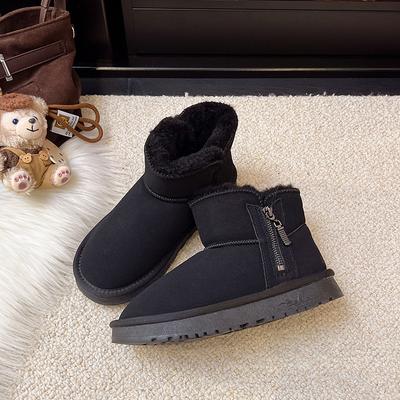 Флисовые теплые зимние хлопковые ботинки женские водонепроницаемые новые уличные хлопковые ботинки теплый флис утолщенные модные нескользящие ботинки-хлебушки