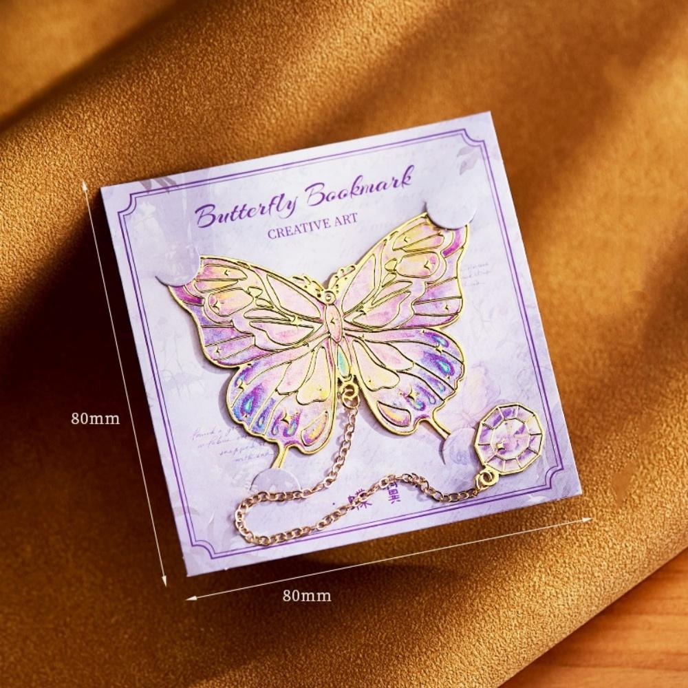 Artistic Book Clip High-Quality Oil Painting Bookmark Exquisite Bookmark Separator Colorful Butterfly Metal Bookmark For Gift