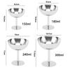 Silver Gold Salad Bowl Multi-sizes Dessert Fruit Plate High Quality Ice Cream Cups  Snack Serving