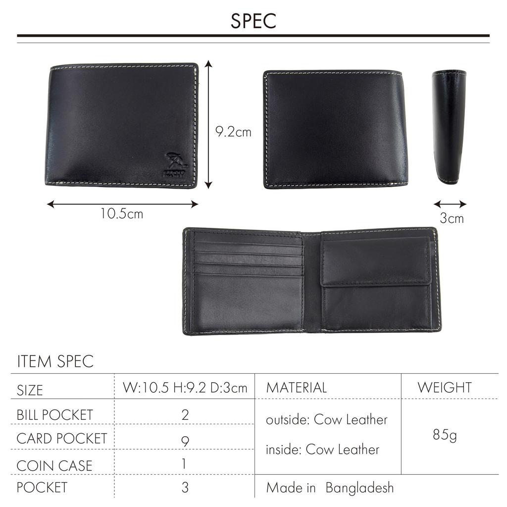 Colorful Series Bifold Wallet Genuine Leather 4AP3636 [Arnold Palmer] (Navy)