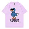 Cute Duck Sunglasses Funny Meme Graphic T Shirts High Street Fashion Trend Short Sleeve Tshirt Unisex Casual Cotton Tshirts