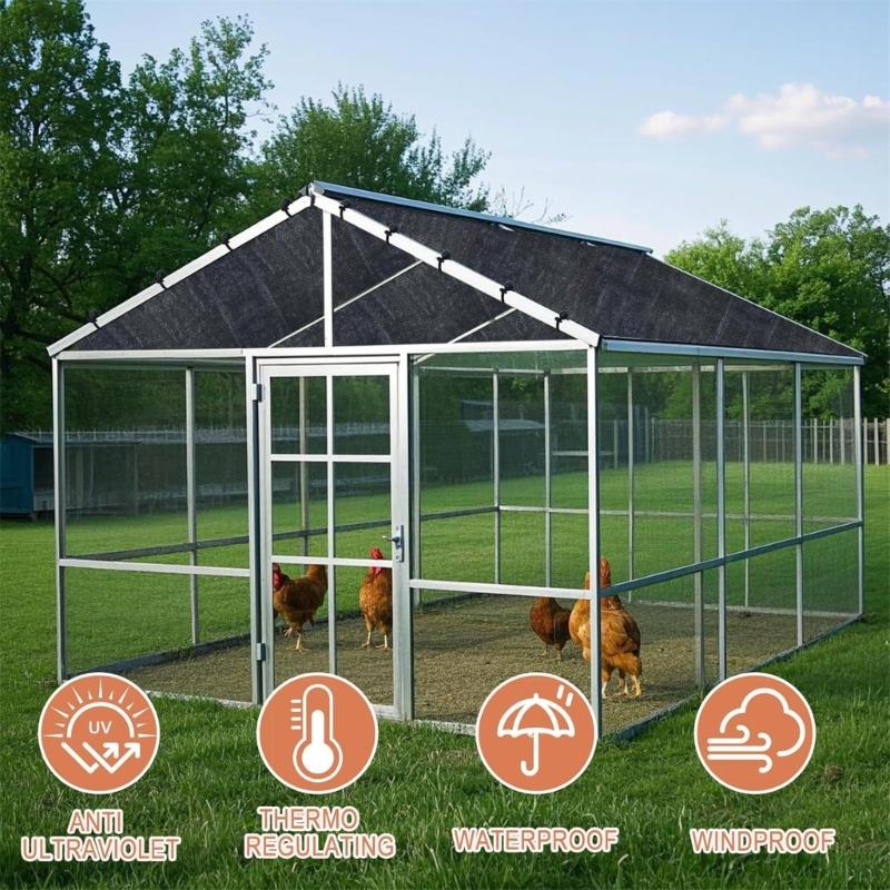 Breathable Black Sun Shade Cover For Chicken Coops Outdoor Garden Shade And Temperature Control Sunblock Netting Cloth