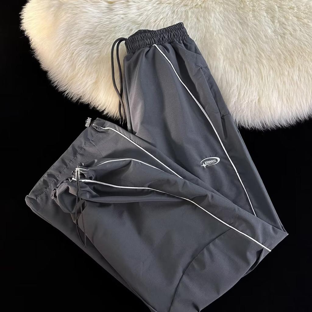 Американские мужские повседневные спортивные мешковатые брюки-карго, широкие уличные спортивные штаны, технологичная одежда, корейские брюки Y2K, одежда для мужчин