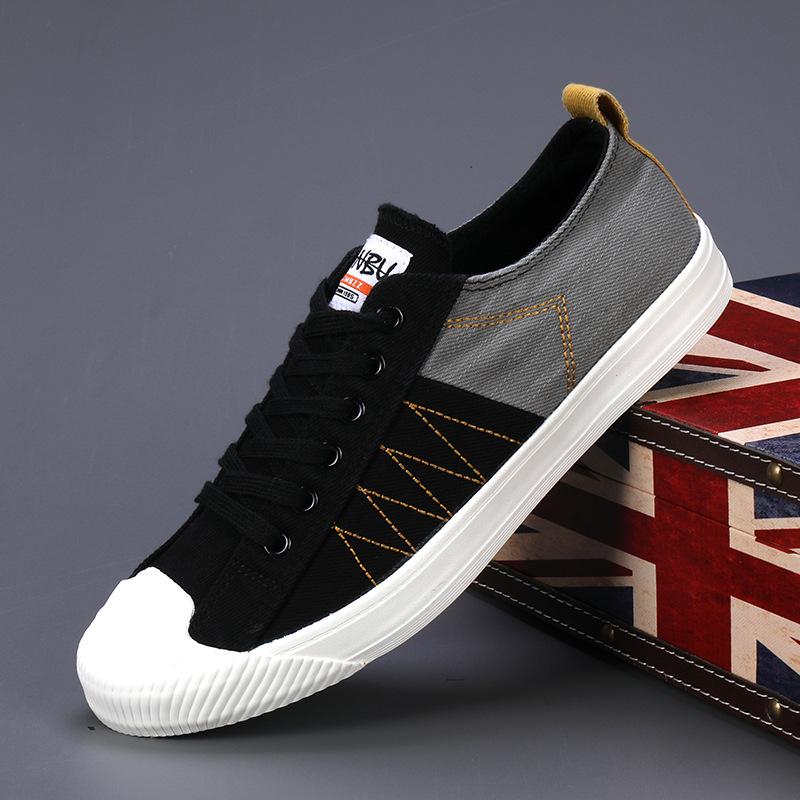 Men's Shoes Spring New Sports Shoes Casual Cloth Shoes Men's Canvas Shoes Flat Shoes Soft Sole Trendy Shoes