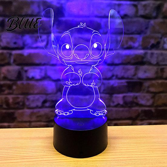 3D мультфильм стежок ночник сенсорный переключатель 7 смена цвета светодиодная настольная лампа подарок