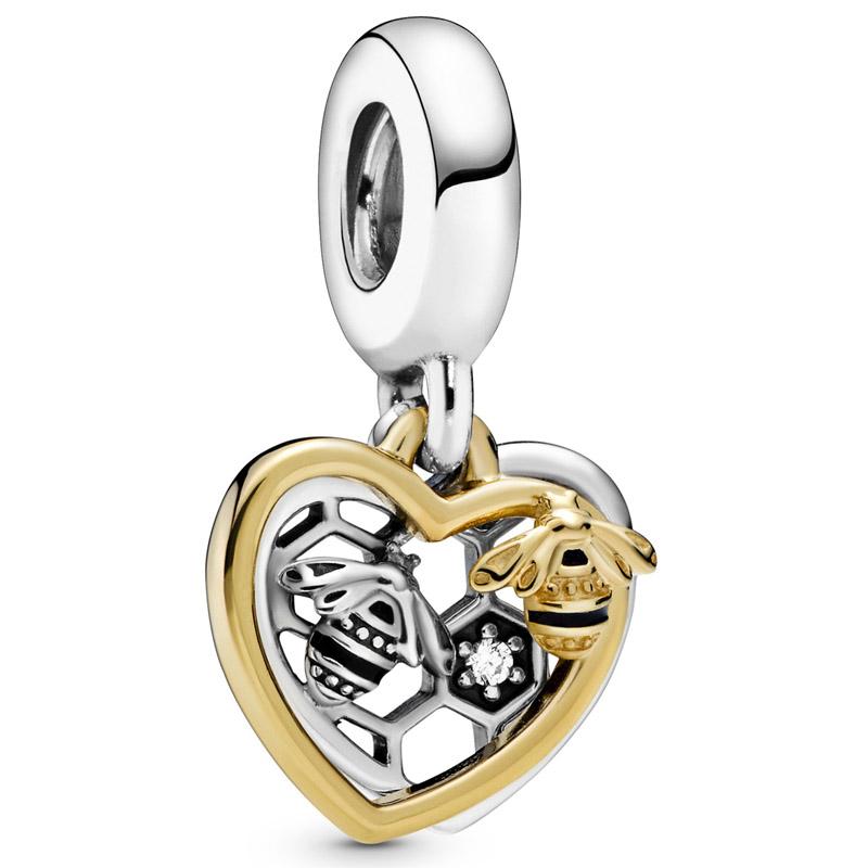 Новинка, подвеска из стерлингового серебра 925 пробы, от руки, мама, сердце и крылья ангела, подвеска в виде генеалогического дерева, бусина, подходит для модного браслета, ювелирные изделия своими руками