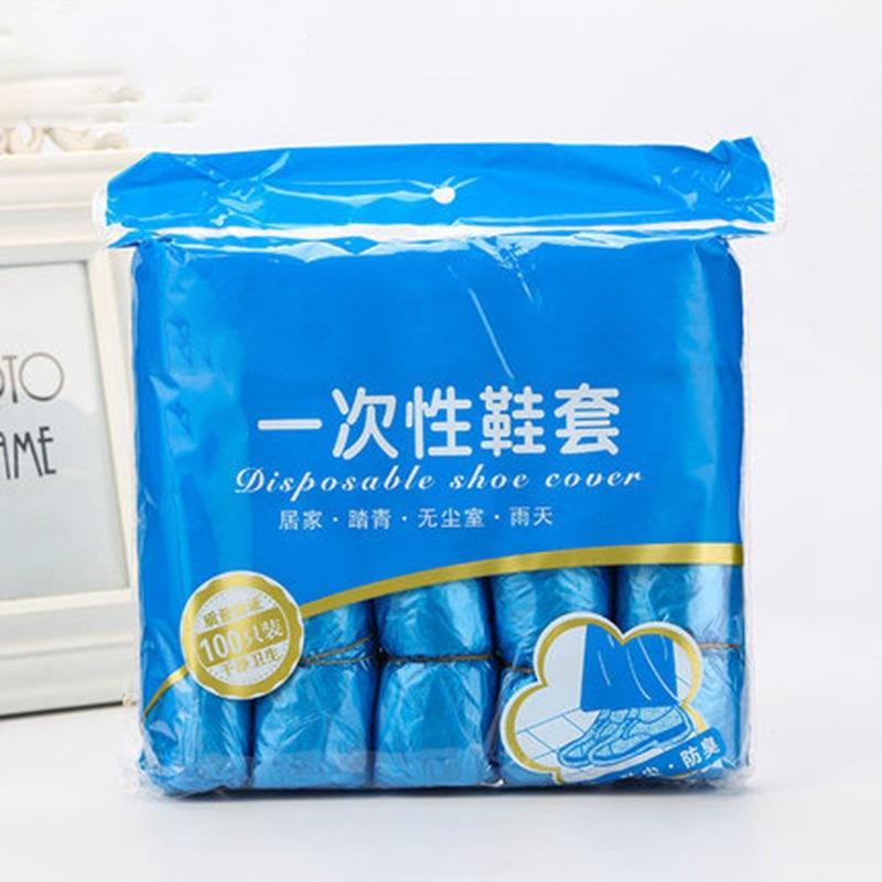 Disposable Plastic Shoe Cover Thick Wear-resistant PE Shoe Cover Non-slip Dustproof and Waterproof Shoe Cover