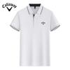 Callaway 2025 Лето Мужская и женская вышивка 5A антибактериальная Di Skin Хлопок Удобная дышащая рубашка поло с цветным воротником