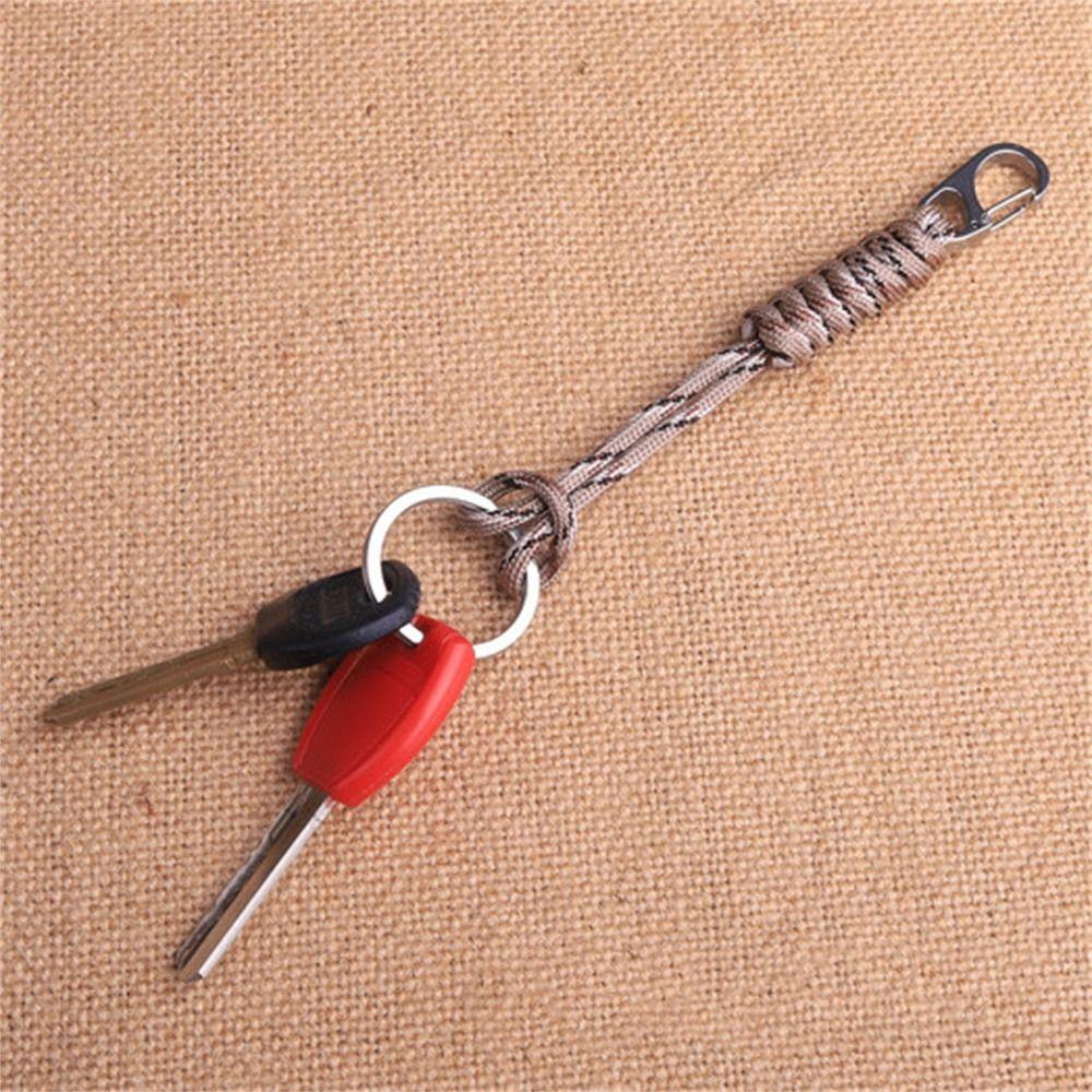 Snake Knot Paracord Keychain Anti-lost Chain Braided Woven Keychain Emergency Survival