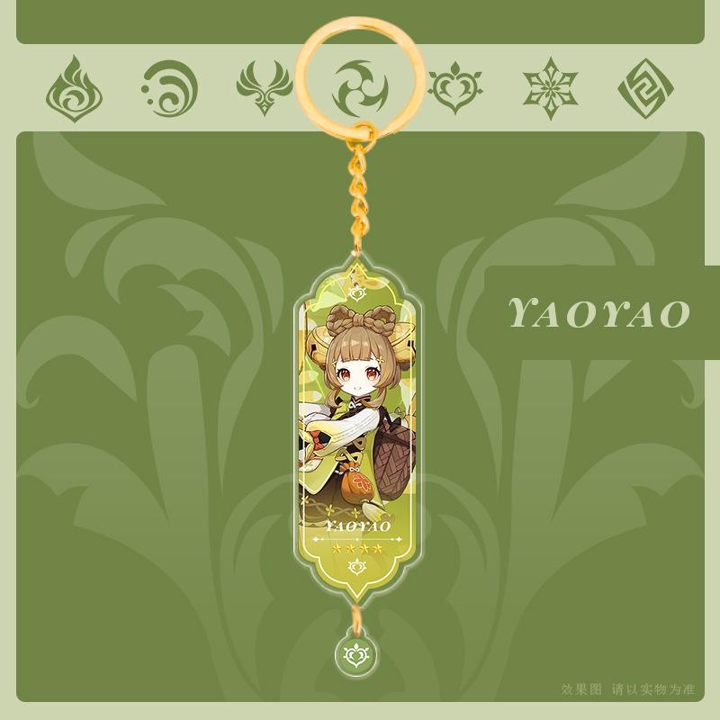 Genshin Impact Акриловый Двусторонний Брелок Мультяшные Брелоки