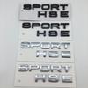 1X New Chrome Matt Silver Black SPORT HSE Large Letter Boot Badges Emblem Car Sticker for Range-rover Land-rover