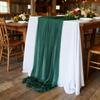 Reusable Chiffon Table Runner Solid Color Wedding Table Runner  Dinning Table