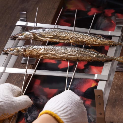 Endo Shoji Commercial Round Fish Skewers (20 Pieces), 1.6 X 180mm, 18-8 Stainless Steel, Made In Japan, DSK01029