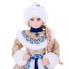 Сине-золотая плюшевая елочная игрушка Снегурочка