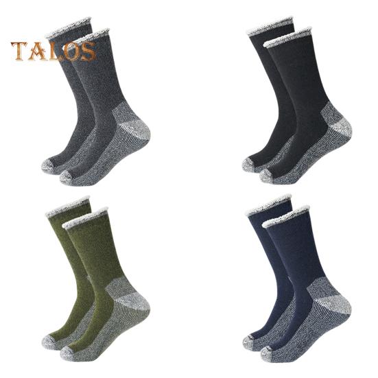 1 пара зимних носков унисекс, шерстяные носки средней длины для походов, спорта, машинной стирки, влагоотводящие, сохраняющие тепло, нескользящие, повседневные чулки