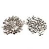 100 toʻplam 8 x 10 mm Ikki qopqoqli perchin Metal Teri hunarmandchiligi Taʼmirlash Studlar Tikanli bezak (Kumush)