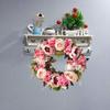 Props for Xmas Tree, Door Xmas Decoration Wedding Wreath Hanging Ornament Simulated Peony Garland