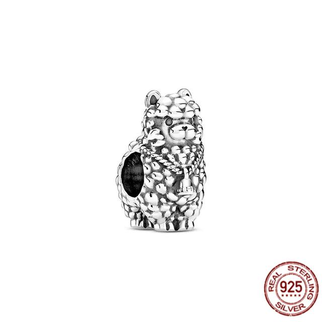 Очаровательная бусина подходит для оригинального браслета/серьг/ожерелья из стерлингового серебра 925 пробы, ювелирное украшение в виде гриба Нини, кролика, мудрой совы, лисы