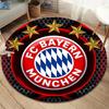 Круглый ковер FC Bayern Munchen, Ковер для гостиной, спальни, дивана, игровой комнаты, Нескользящий коврик для пола