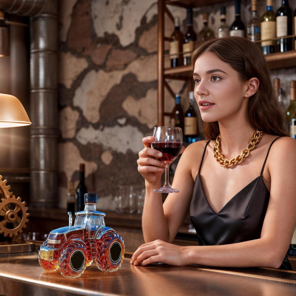 Декантер для виски 300 мл в форме трактора Диспенсер для алкоголя Бутылка для водки и виски Диспенсер для бренди бурбона Напитки Напитки Семья