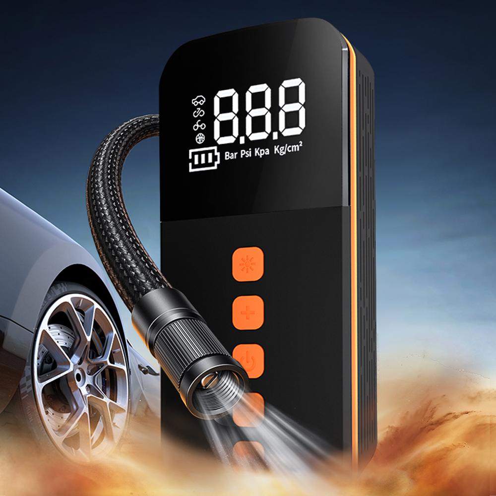 Портативный автомобильный воздушный насос 150PSI беспроводной воздушный компрессор ручной электрический насос для накачивания шин со светодиодной подсветкой
