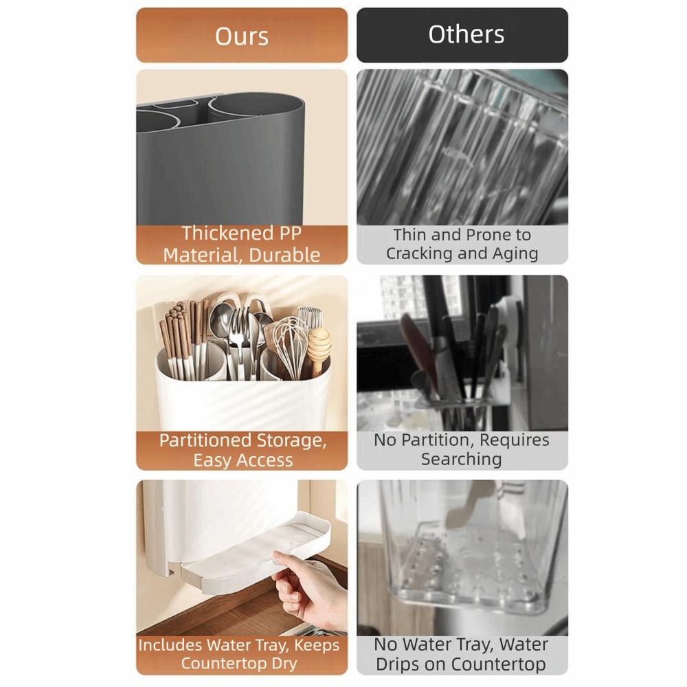 Drainage Cutlery Drain Rack Detachable Kitchen Utensil Holder Cutlery Shelf