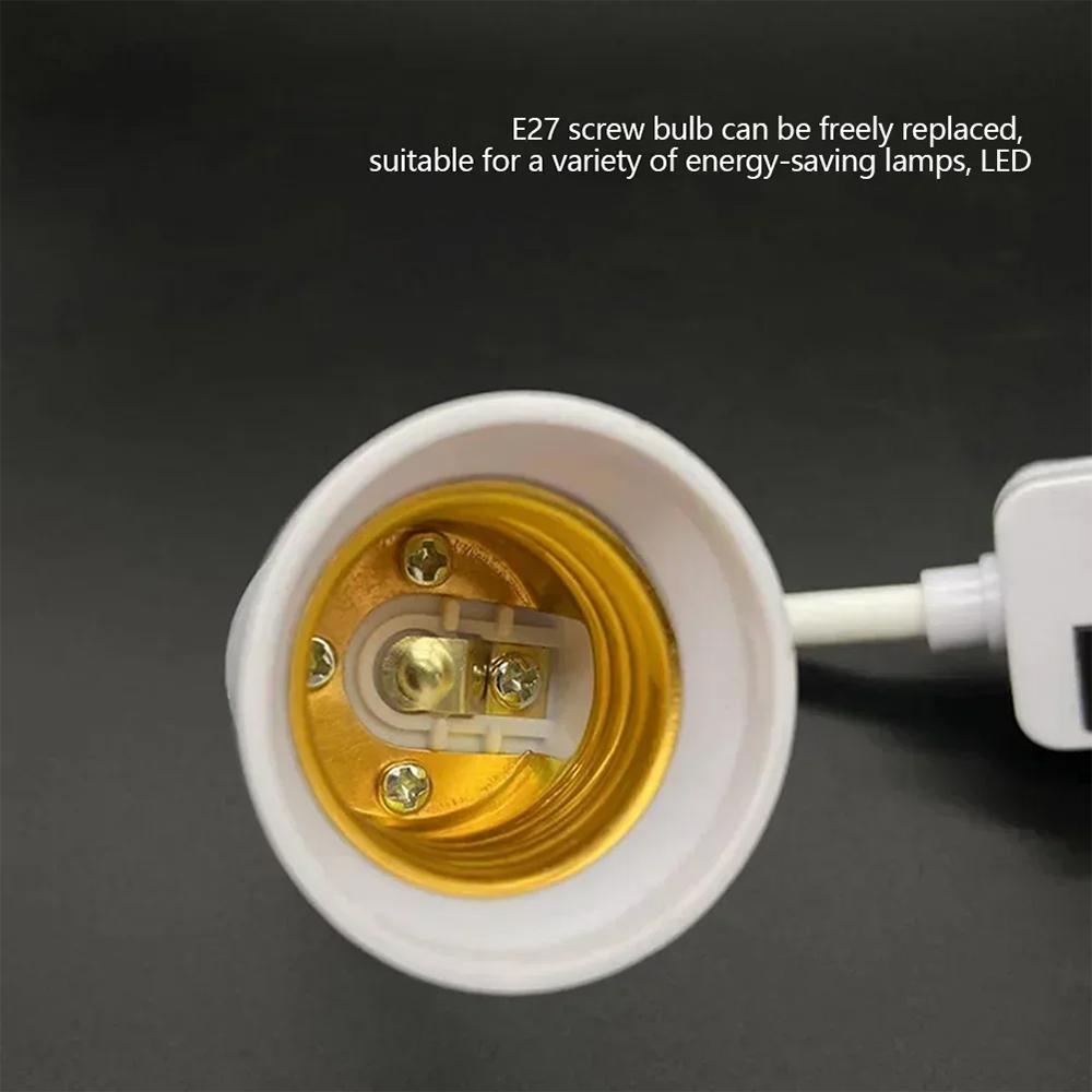 Direct Plug-in Rotary Lamp Head E27 Socket Lamp Bulb Holder with Switch EU Plug Lamp Holder LED Table Lamp Led Base Lamp Base