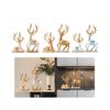 2Pcs Reindeer Sculpture Ornament Valentine's Day Deer Figurine Elk Resin Statue for Desktop Home Bookshelf Livingroom Bedroom