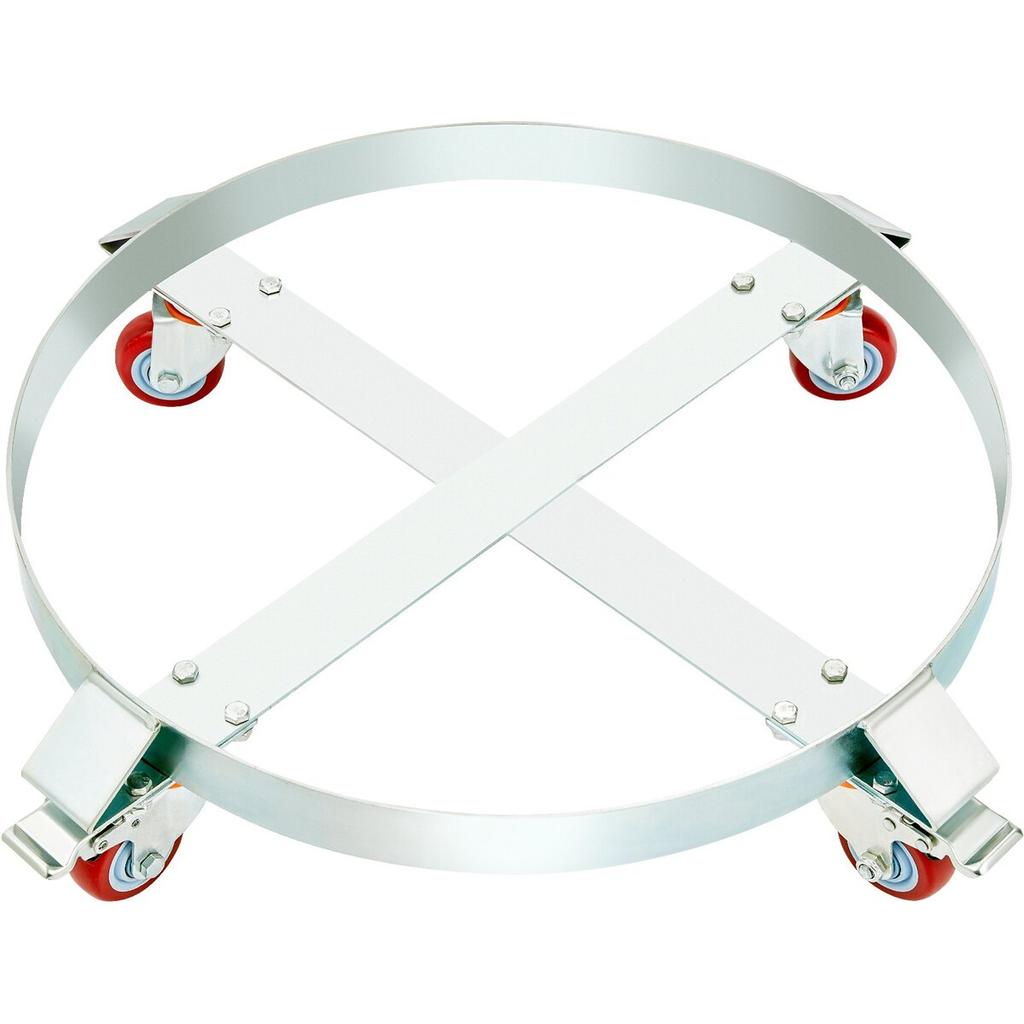 55 Gallon Heavy Duty Drum Dolly, 1000lbs Load Capacity, Barrel Dolly Cart Drum Caddy, Non Tipping Hand Truck Capacity Dollies with Steel Frame 4