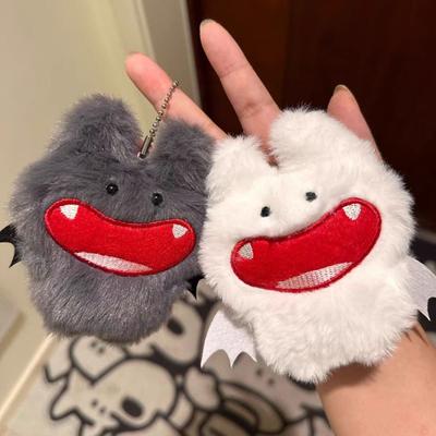 10 см Кавайная летучая мышь Плюшевые игрушки Брелок Милый Белый Черный Мультяшная летучая мышь Животное Набитая кукла Мягкий Брелок Сумка Украшения Подарки