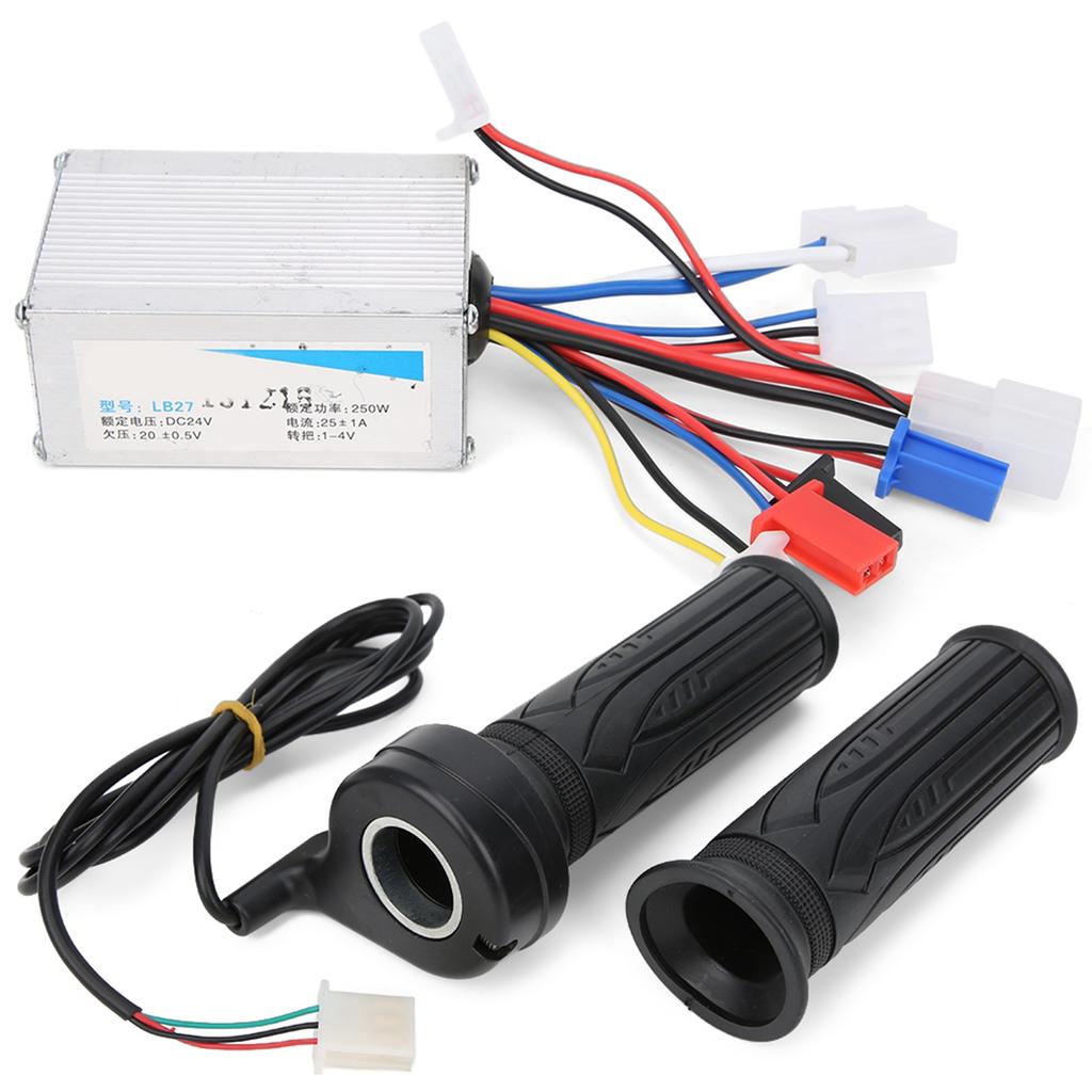 24 В 250 Вт Контроллер щетки Удлиненный кабель Большой палец Дроссельная ручка Руль электрического велосипеда