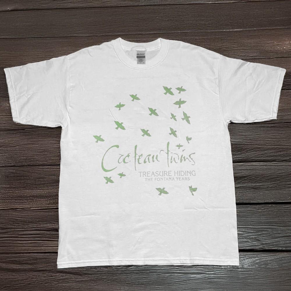 Cocteau Twins band 90s White Short Sleeve White Cotton Tshirt Unisex T-Shirt