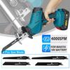 18V Cordless Reciprocating Saw Adjustable Speed Chainsaw Wood Metal PVC Pipe Cutting Reciprocating Saw Power Tool