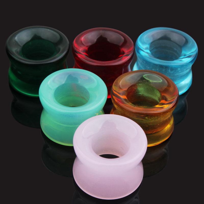 Multi-color 8-16mm Glass Plugs Flesh Tunnels Ear Expander Piercing Men Womens Ear Gauges Expander Piercing