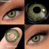 FUNSACHY 1 пара коричневых линз, цветные контактные линзы, натуральные модные контактные линзы для глаз, мягкие цветные линзы для глаз, косметические зрачки