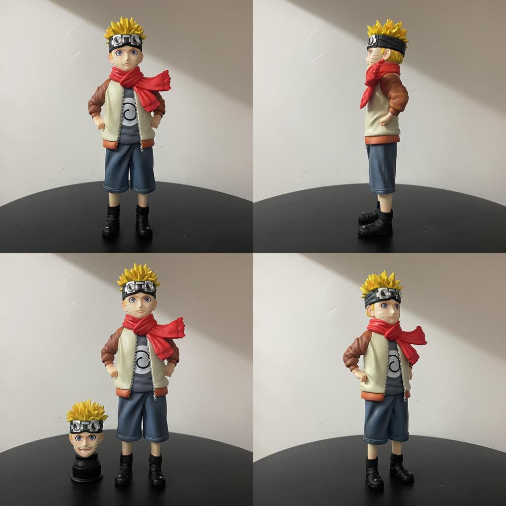 Uzumaki Naruto Pvc Figure With Swap Double Head For Collectors And Anime Fans