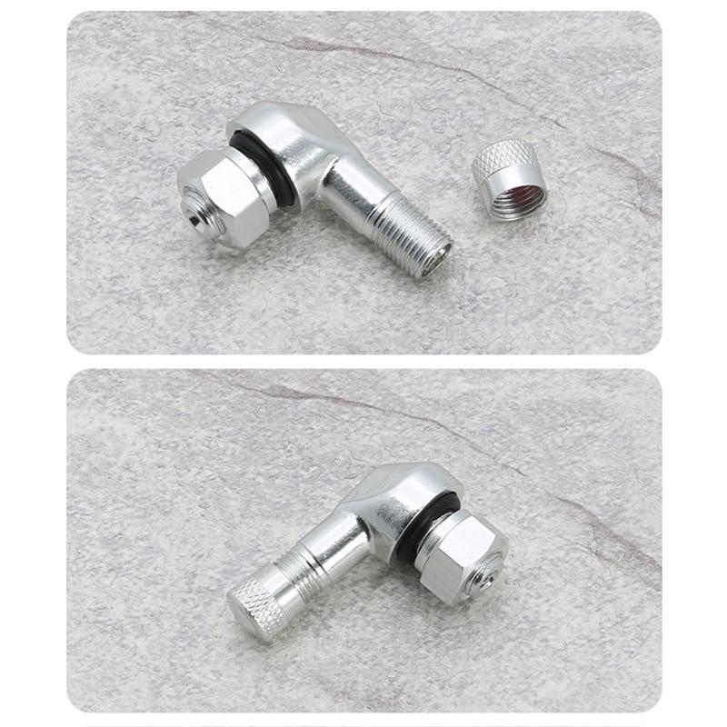 SEAMETAL 1PC Aluminum Alloy Motorcycle Tyre Valve Rim 90 Degree Motorcycle Wheel Tire Tubeless Valve Stems Rim Wheel Air Cover