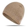 Rhinestone Decor Knitted Hat Stylish & Shiny Beanies Hat Casual Winter Fall Hat  Outdoor Streetwear