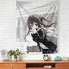 Кавайи Декор для дома Настенный гобелен Милый Декор для дома Гобелен Гобелен с аниме-девушкой Гобелен с милой девушкой